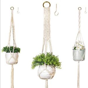 Set of 2 boho plant hangers
